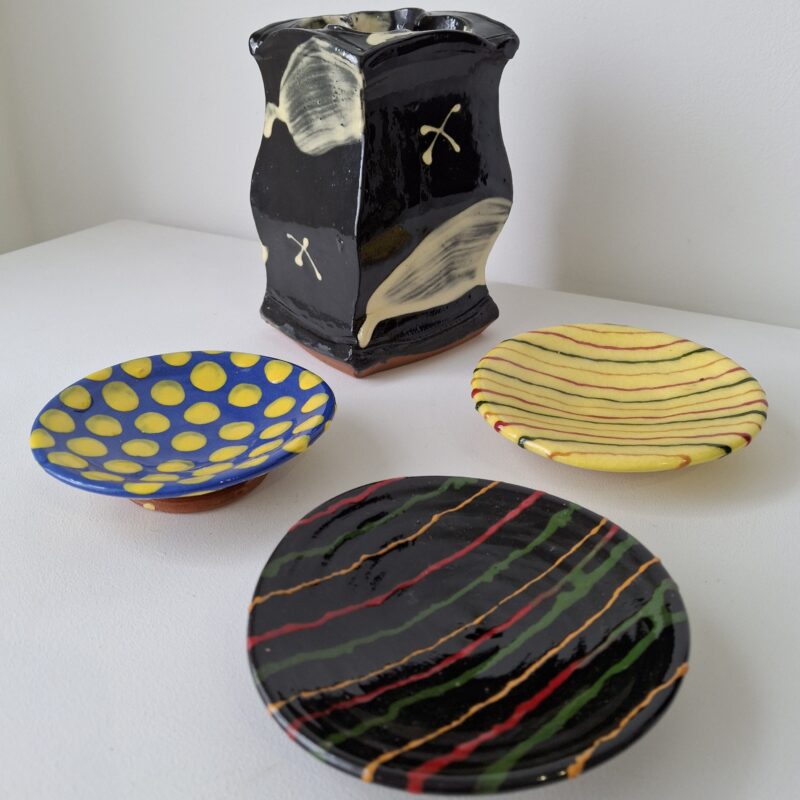 photo of 4 ceramic works by Richard Parker